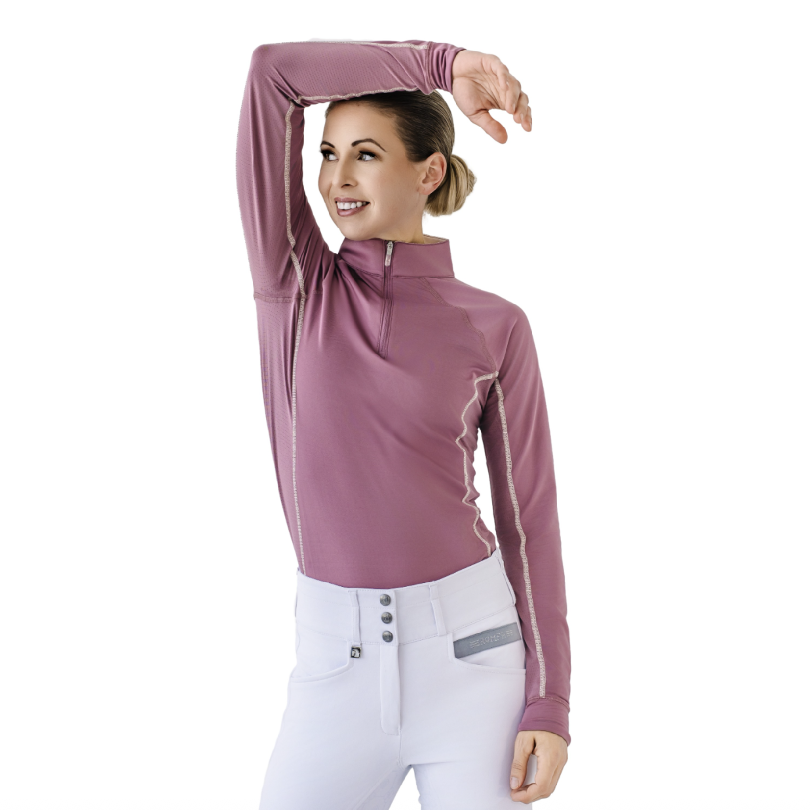 Romfh Ladies' Quarter Zip Long Sleeve Sunshirt