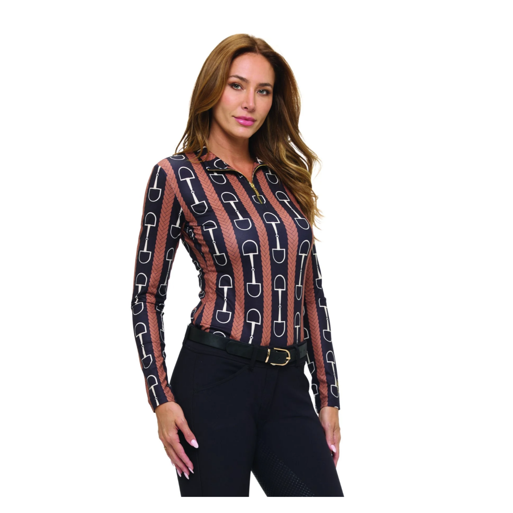 Dancing Equestrian Dancing Equestrian Ladies' Bits & Braids Long Sleeve Shirt