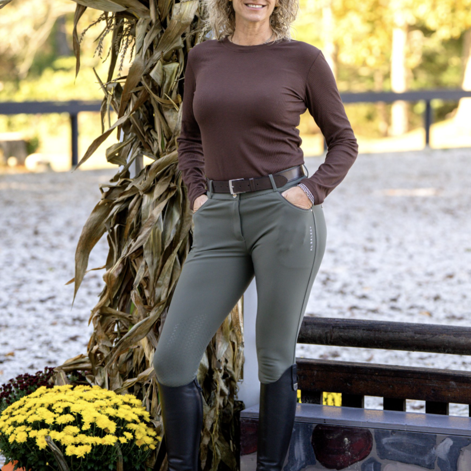 KL Select Ladies' Gabrielle Knee Patch Breech