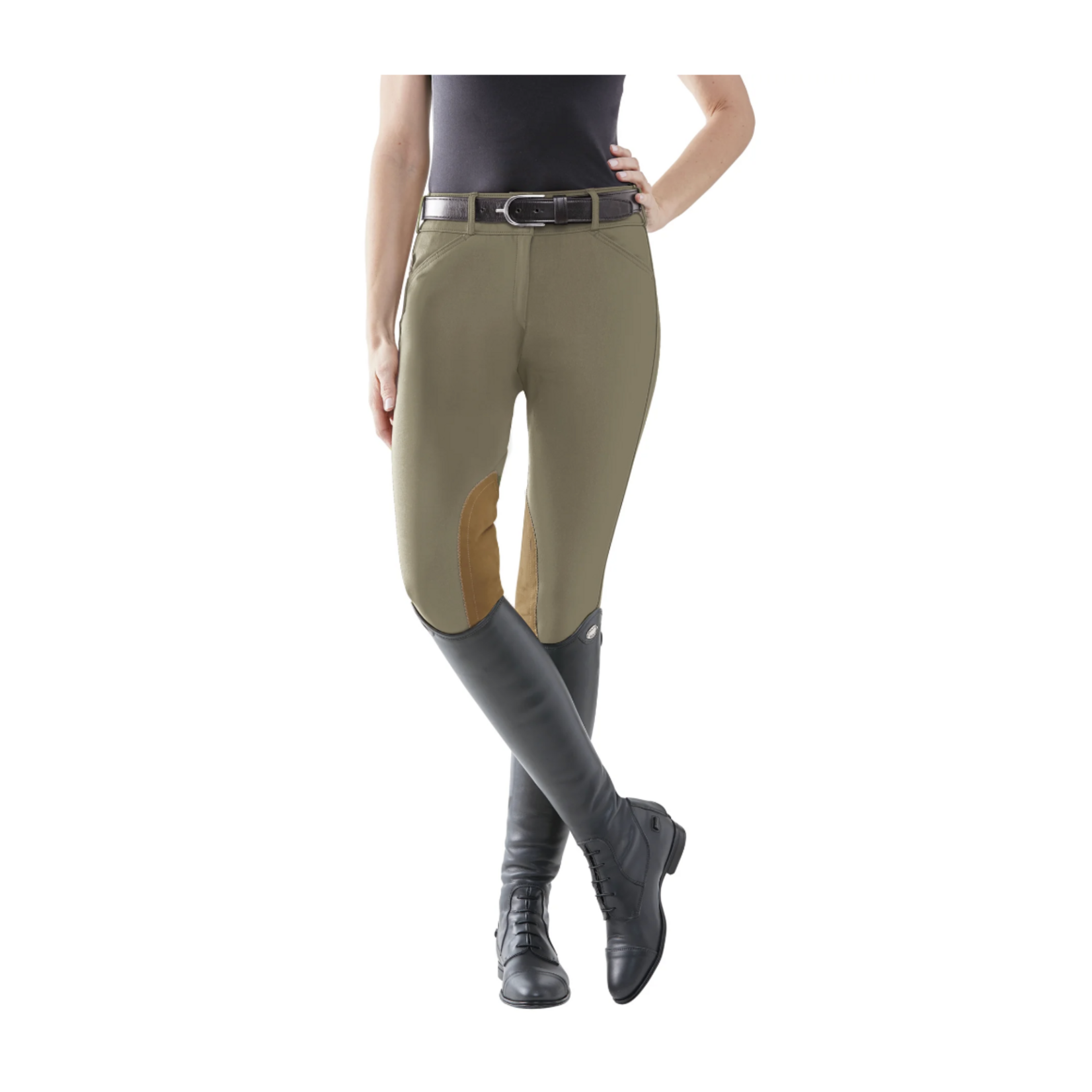 Tailored Sportsman Ladies' Mid-Rise Knee Patch Sock Breech