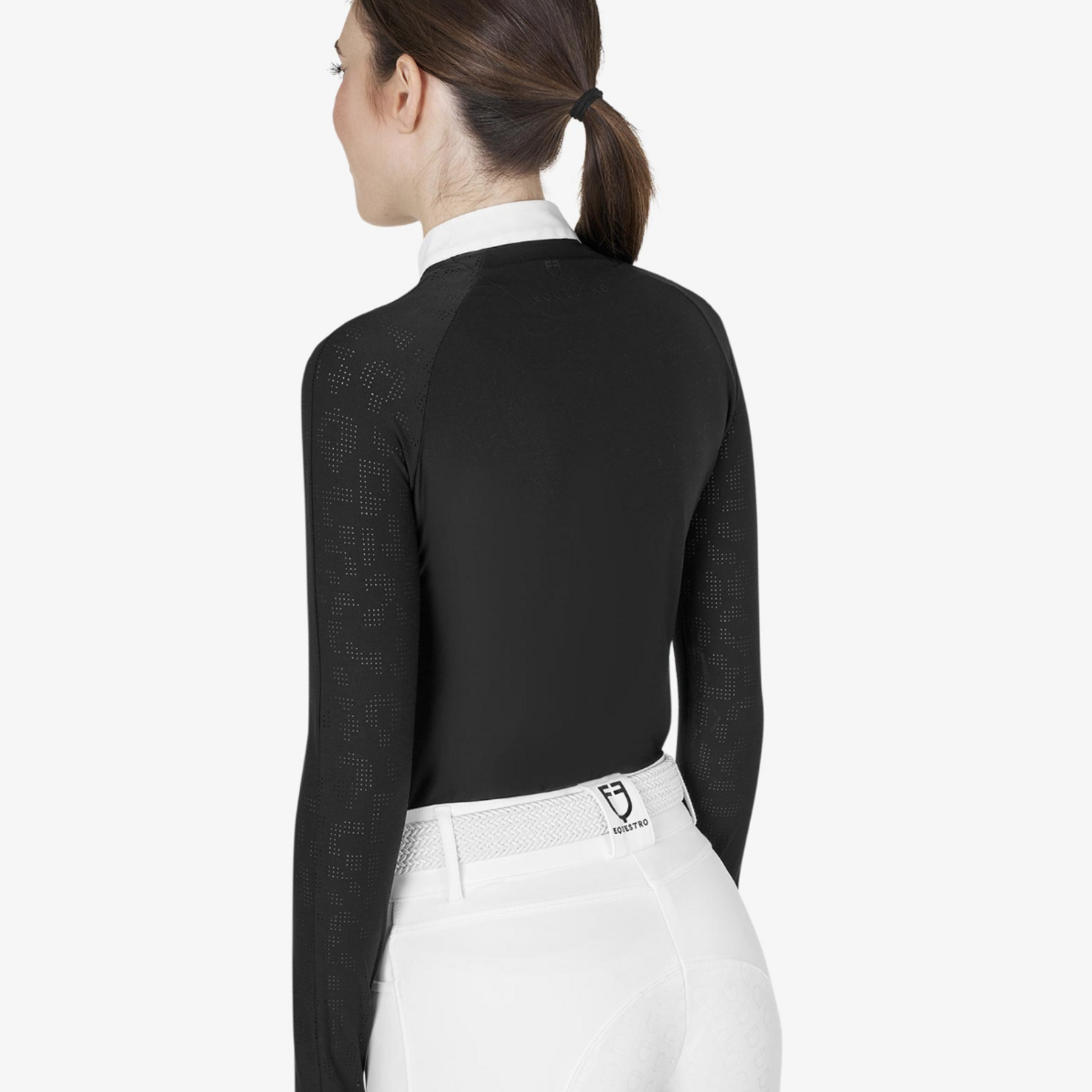 Equestro Equestro Ladies' Tulle Stretch Long Sleeve Shirt