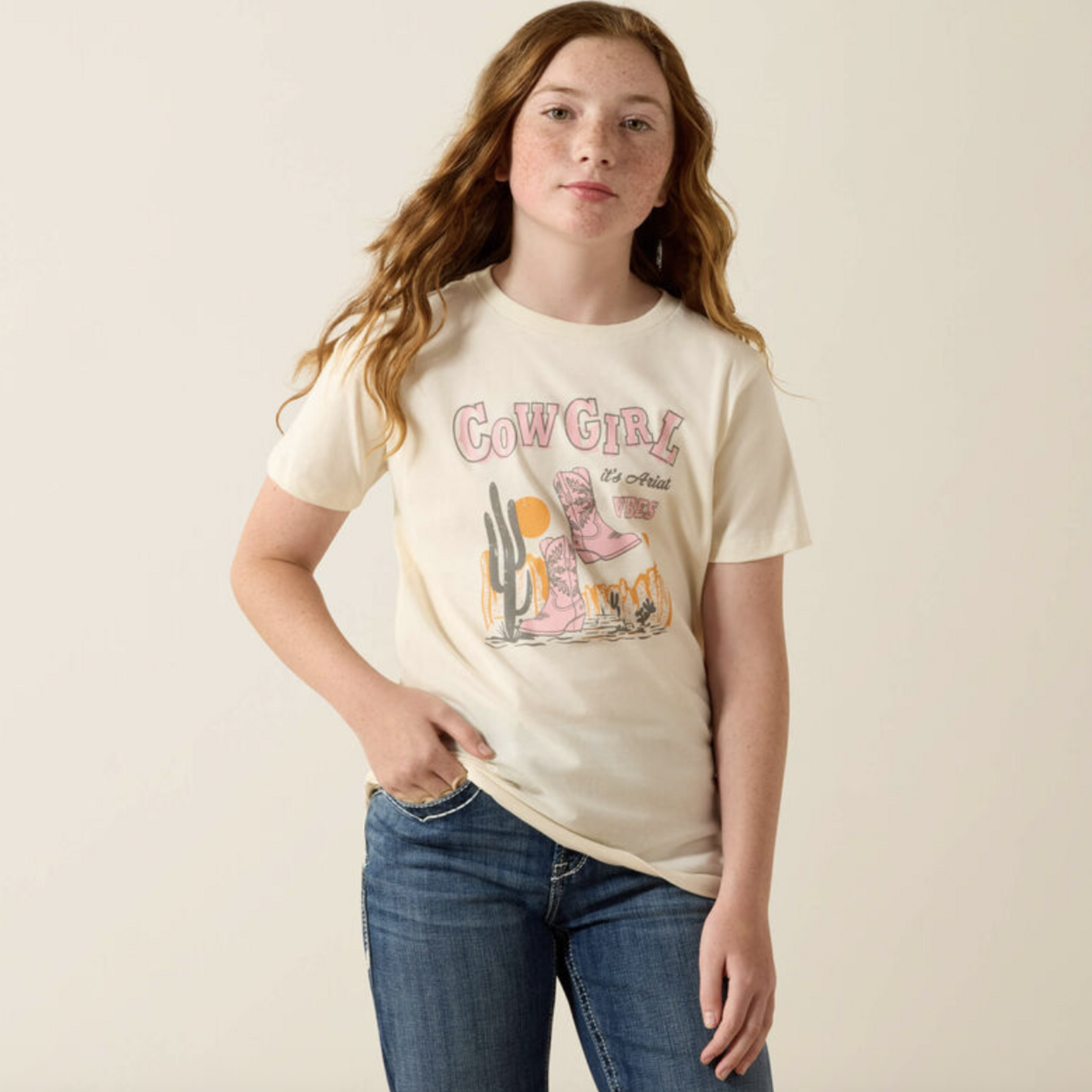Ariat Girls' Cowgirl Vibes Short Sleeve Shirt
