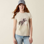 Ariat Girls' Floral Leap Short Sleeve Shirt