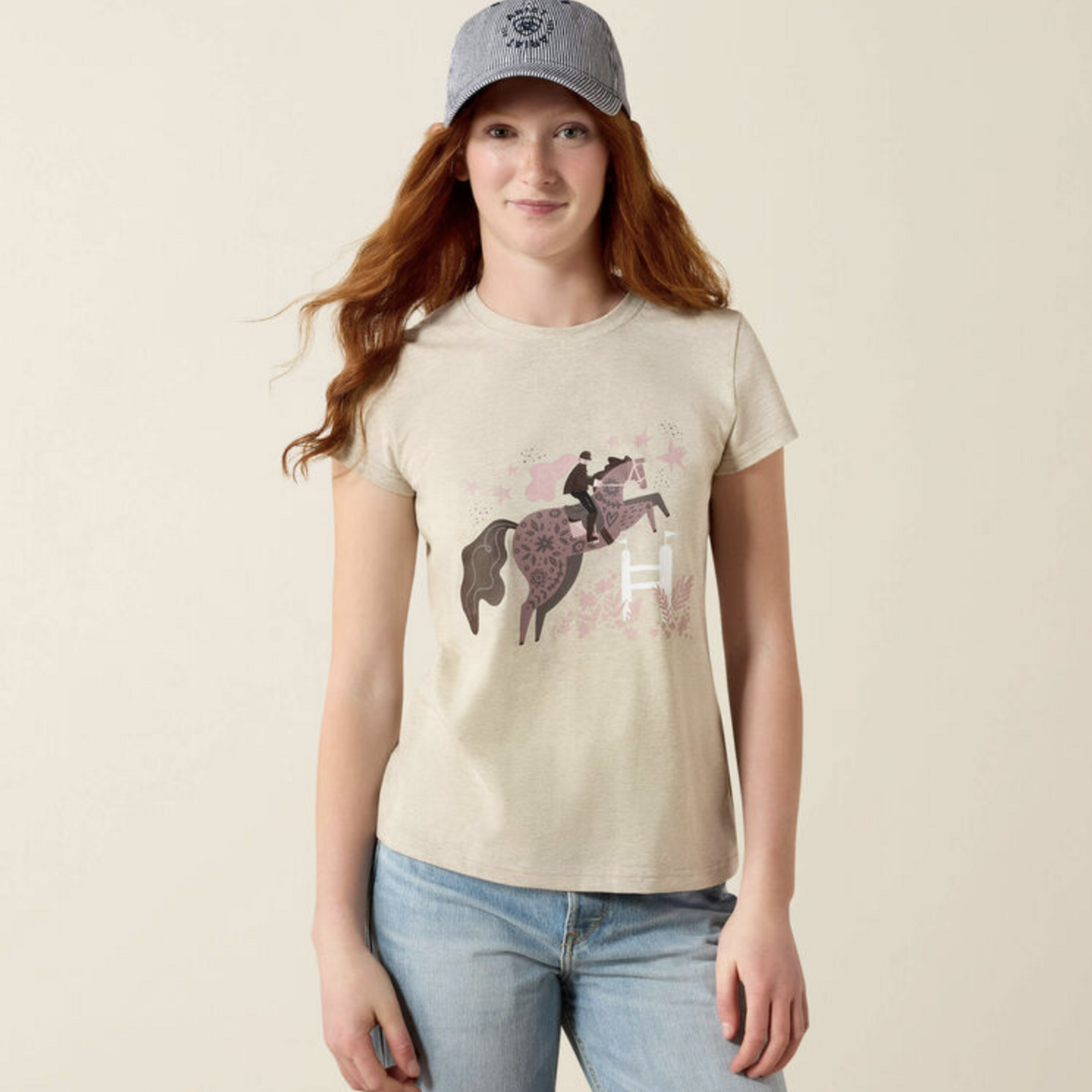 Ariat Girls' Floral Leap Short Sleeve Shirt