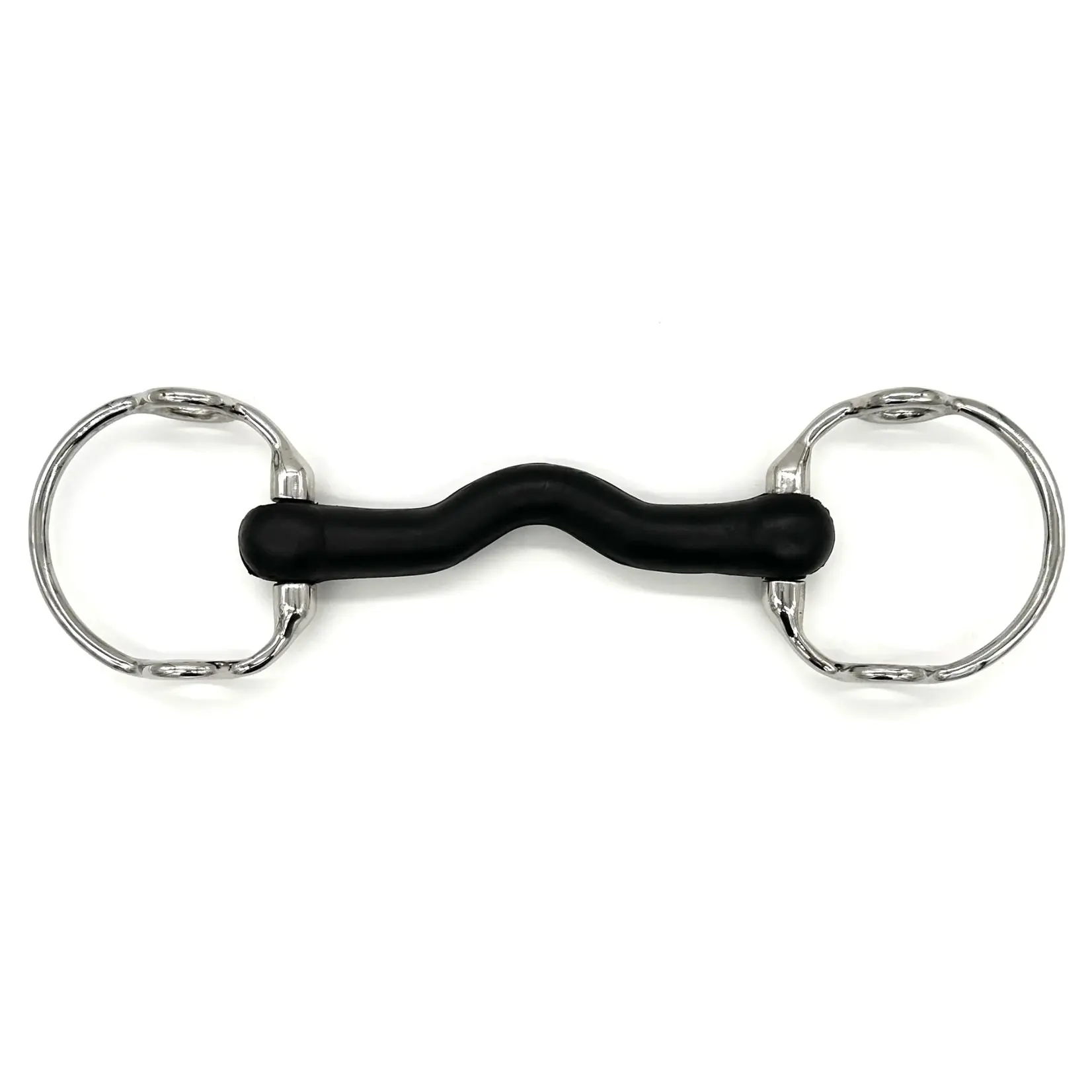 AJR AJR Hard Rubber Medium Port 2-Ring Gag Bit