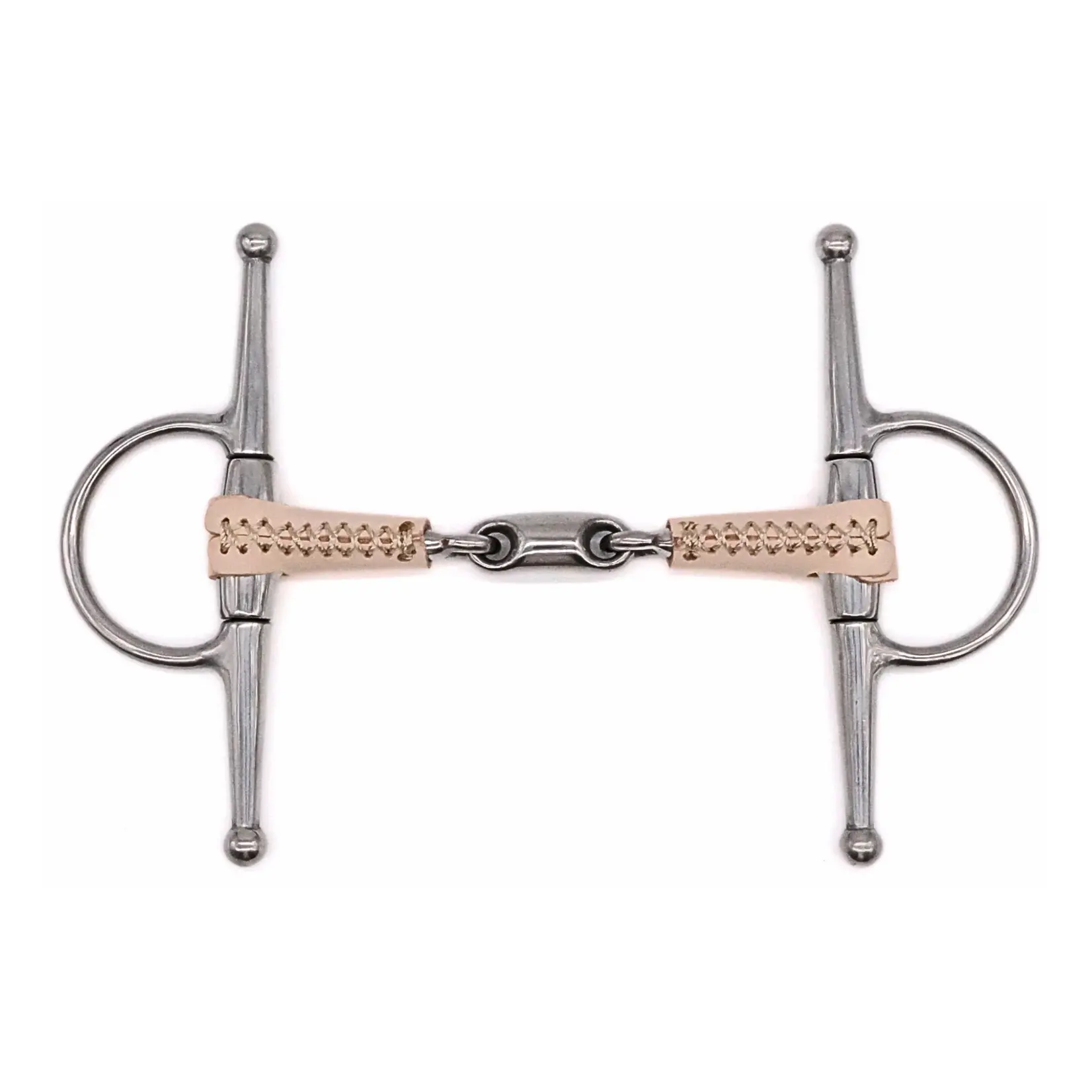 Jake Adams Equestrian Jake Adams Eq Double Jointed Leather Full Cheek Bit