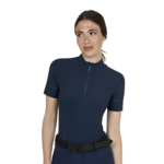 Equestro Equestro Ladies' Laser Perforated Short Sleeve Shirt