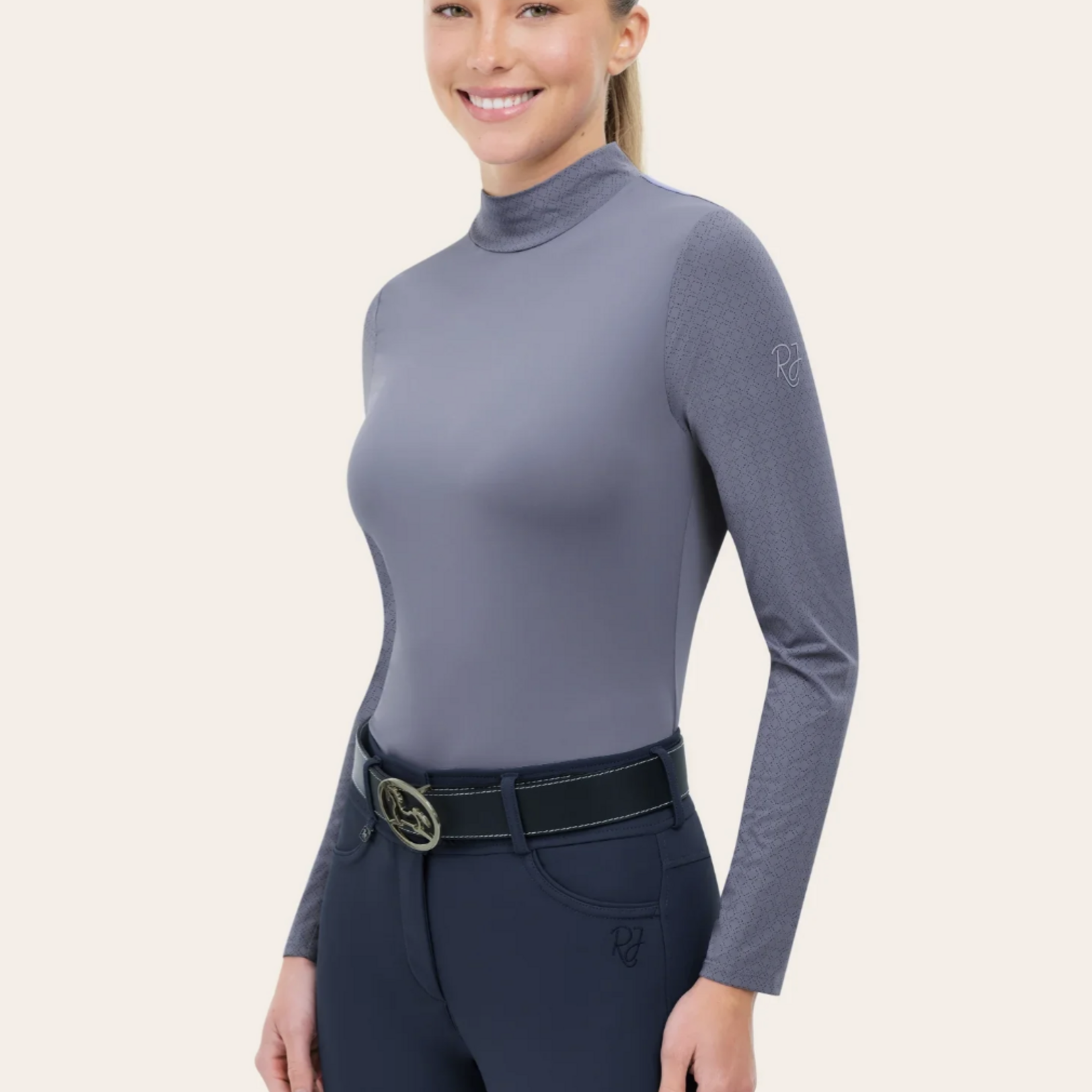 R.J. Classics Ladies' Jemma Mock Neck Long Sleeve Shirt