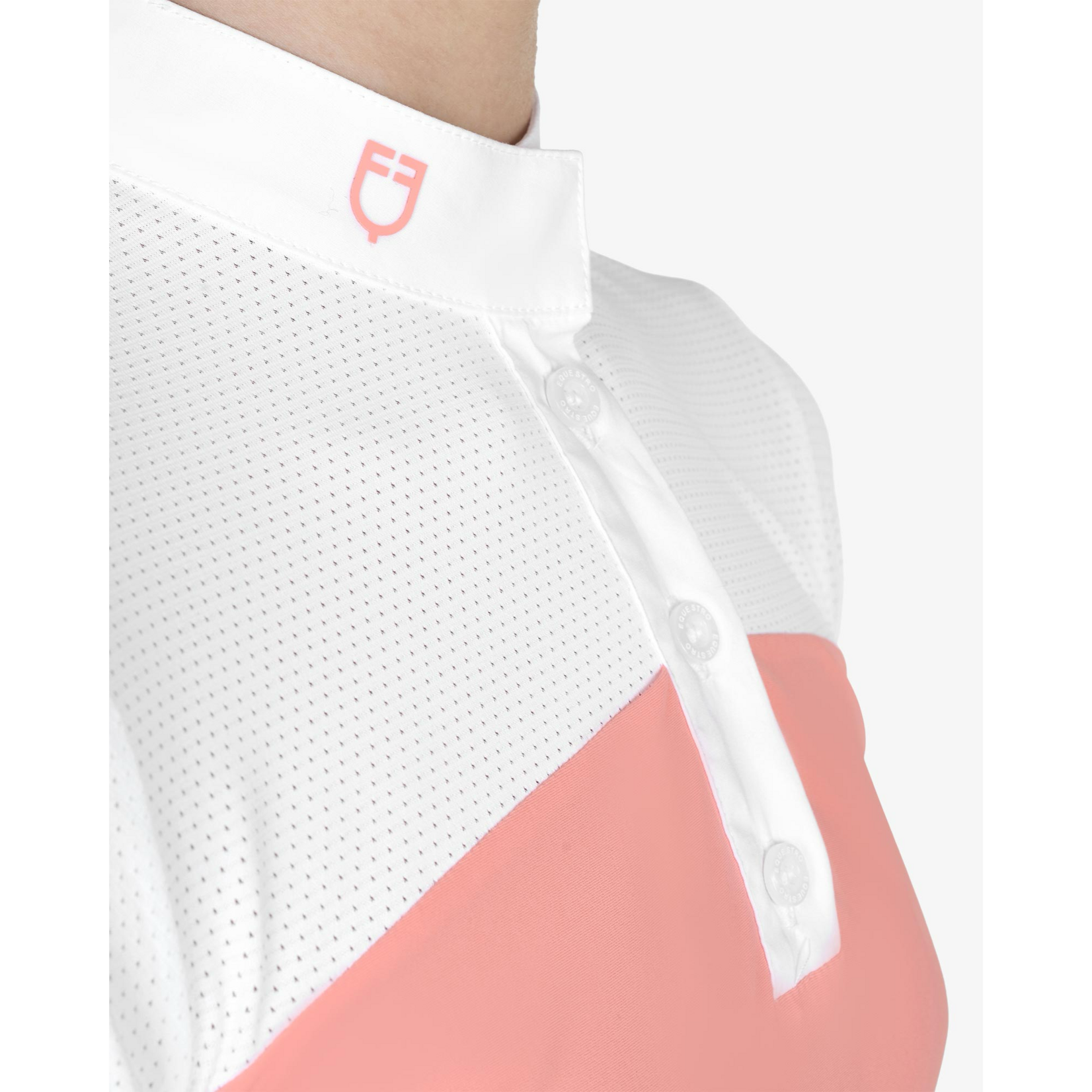 Equestro Equestro Girls' Perforated Short Sleeve Show Shirt