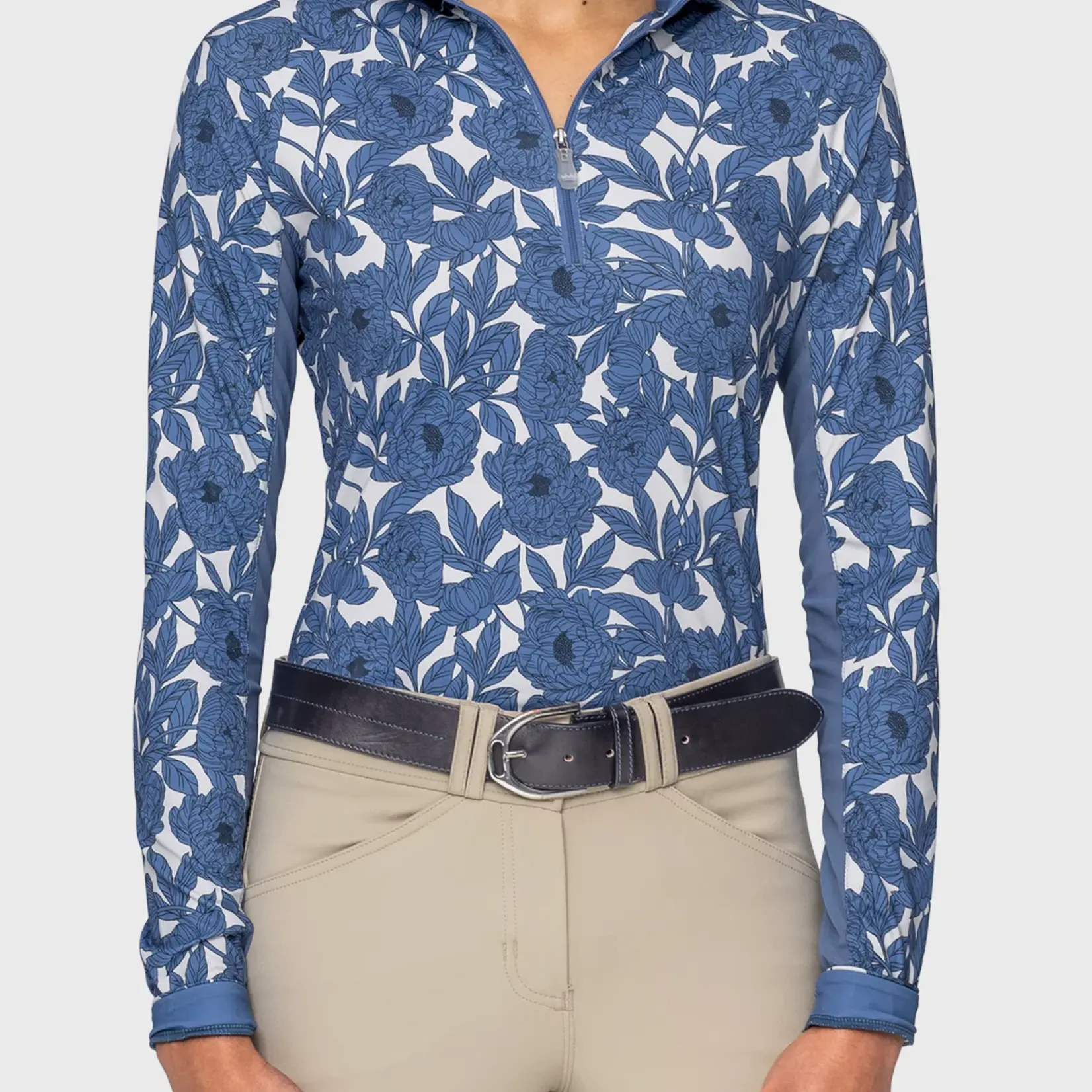Kastel Ladies' 1/4 Zip Long Sleeve Sun Shirt