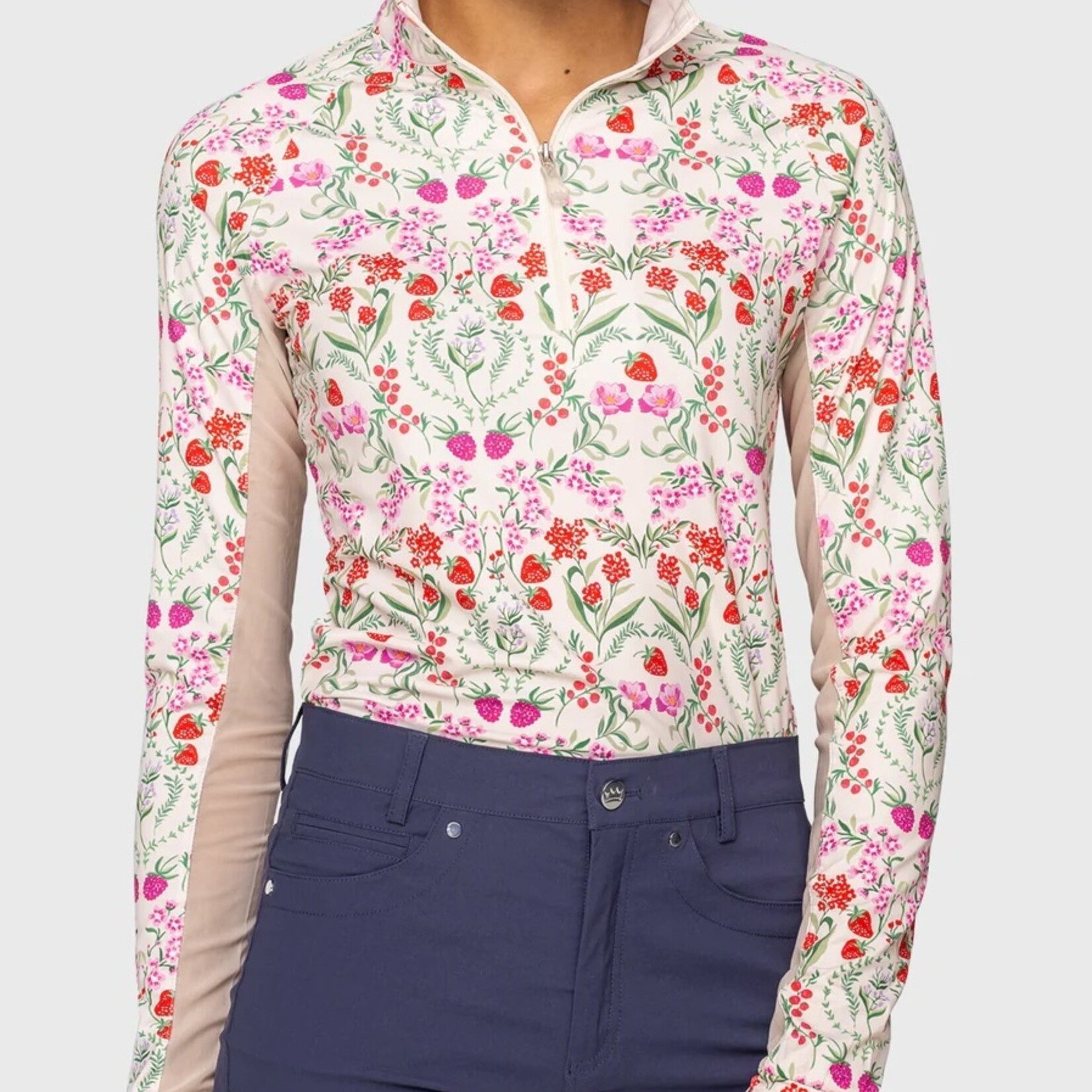 Kastel Ladies' 1/4 Zip Long Sleeve Sun Shirt