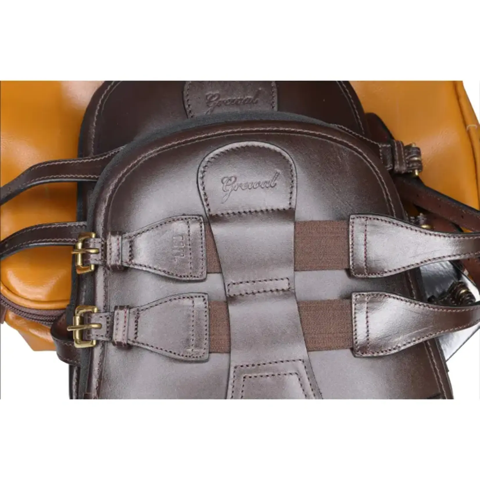 Grewal Open Front Leather Tendon Boots