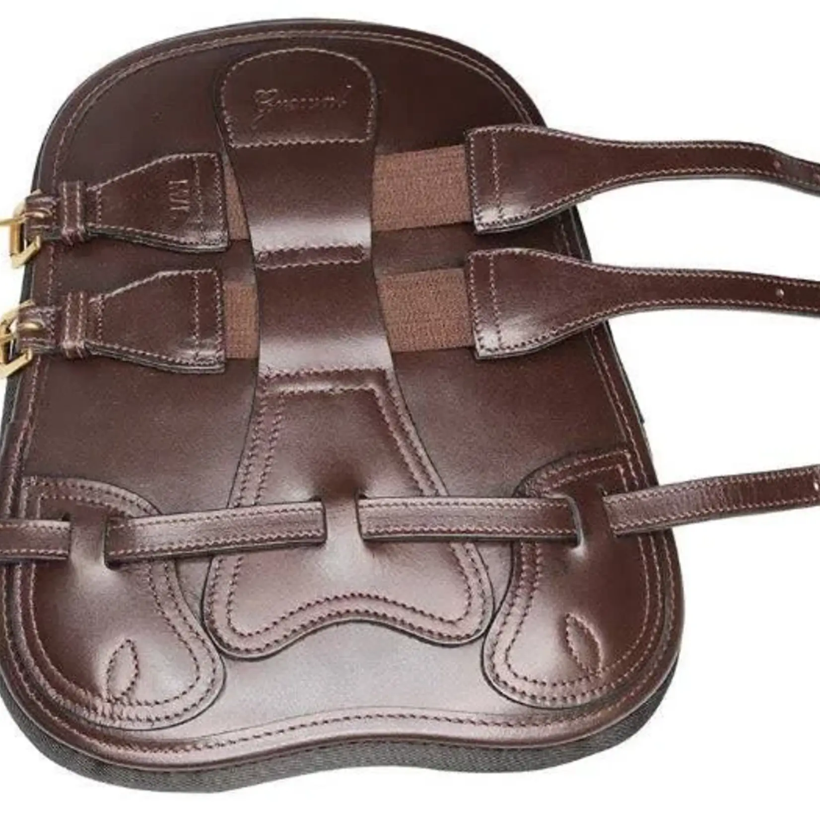 Grewal Open Front Leather Tendon Boots