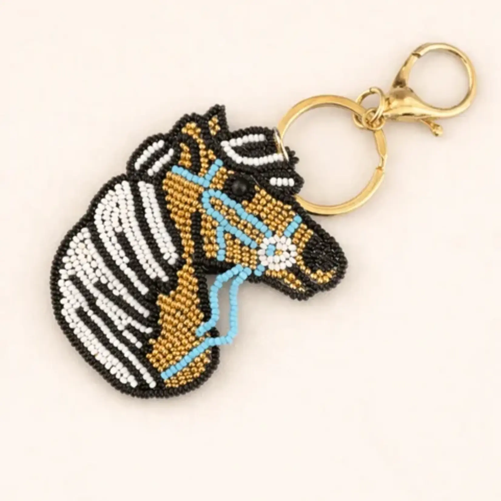 Bridle Up Hope Beaded Horse Head Keychain