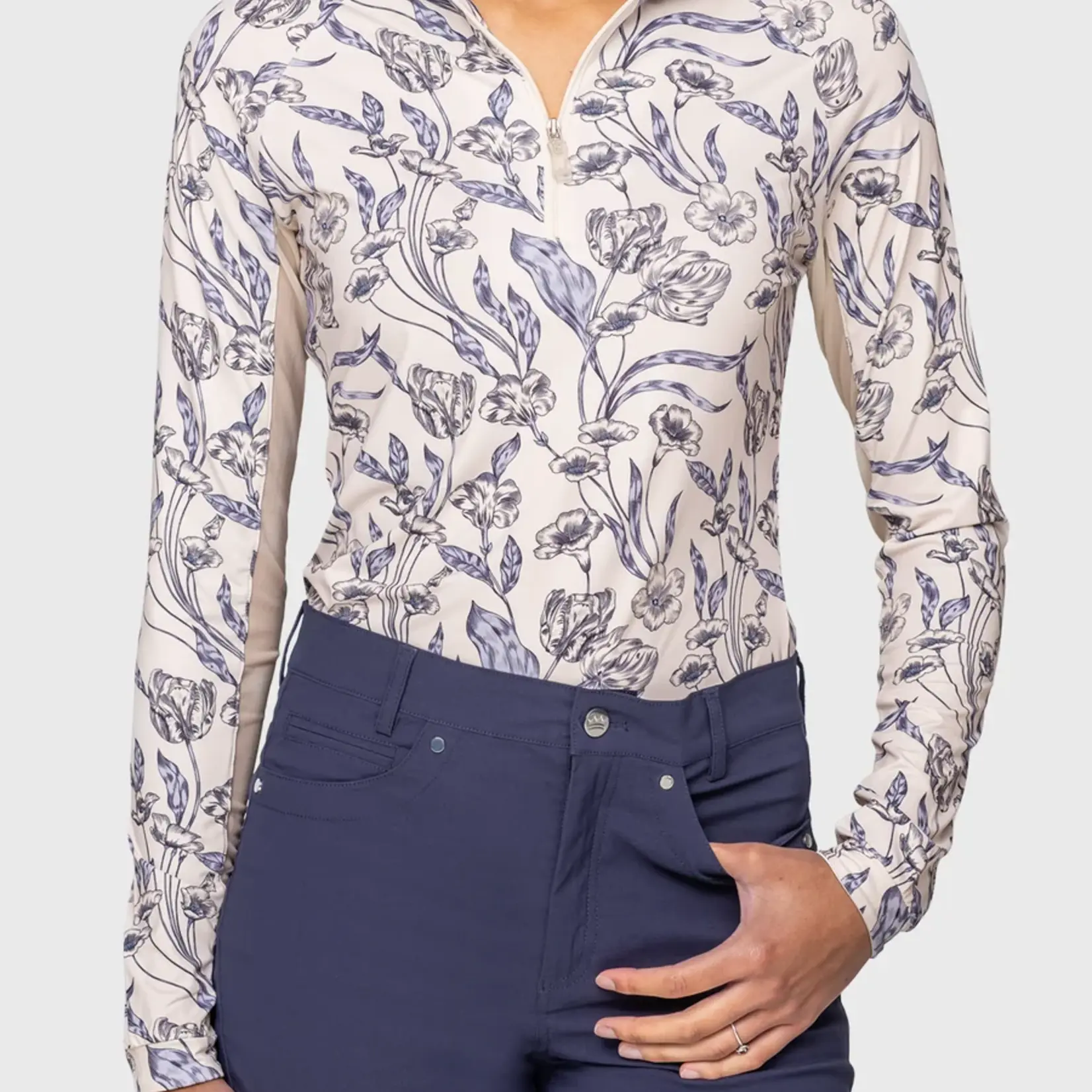 Kastel Ladies' 1/4 Zip Long Sleeve Sun Shirt