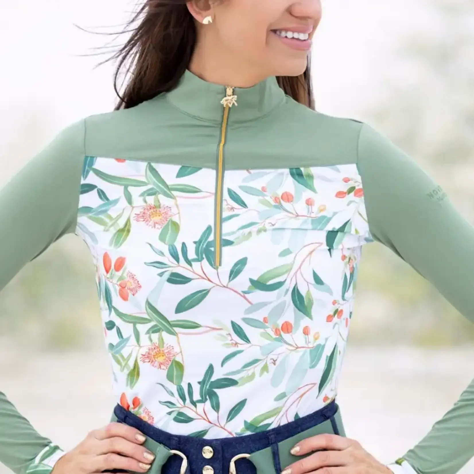 Novella Equestrian Novella Equestrian Ladies' Peaches 1/4 Zip Long Sleeve Shirt