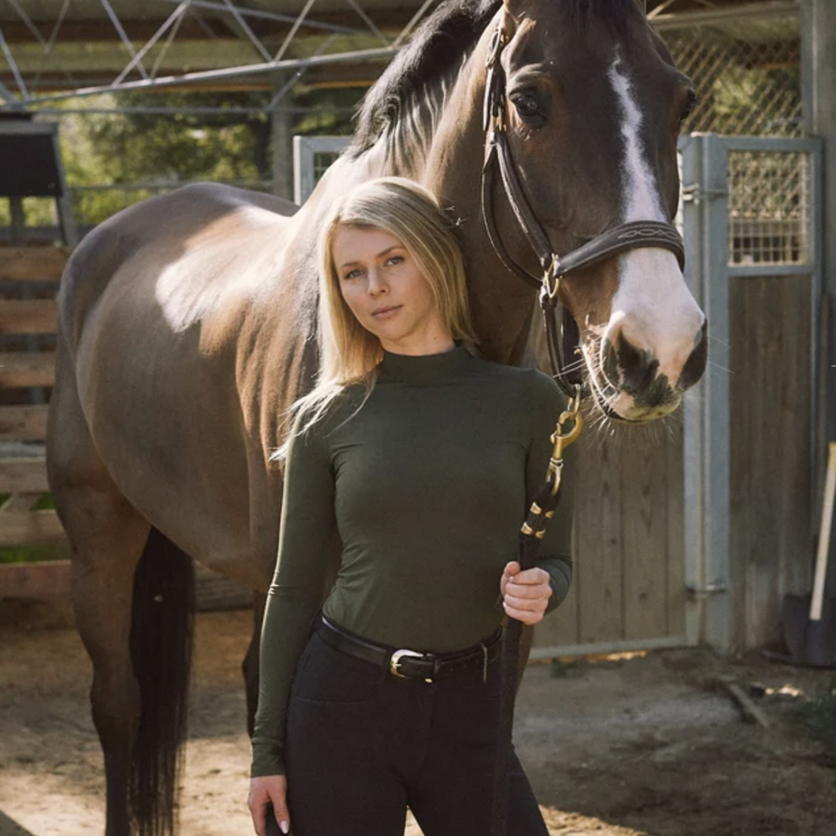 Solid Citizen Equestrian Solid Citizen Equestrian Ladies' Mel Mock Neck Shirt