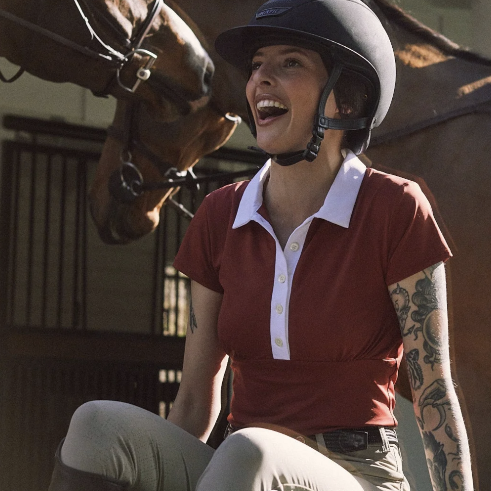 Solid Citizen Equestrian Solid Citizen Equestrian Ladies' Viv Short Sleeve Polo Shirt