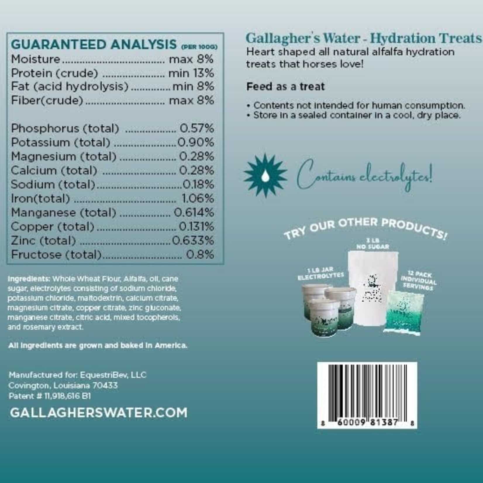 Gallagher's Water Gallagher's Water Hydration Treats