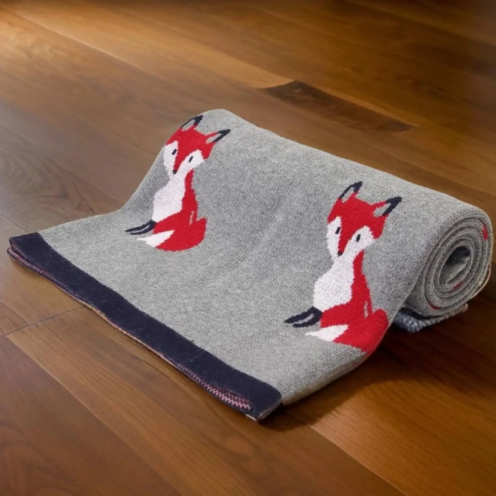 Westrian Fox Cotton Throw Blanket