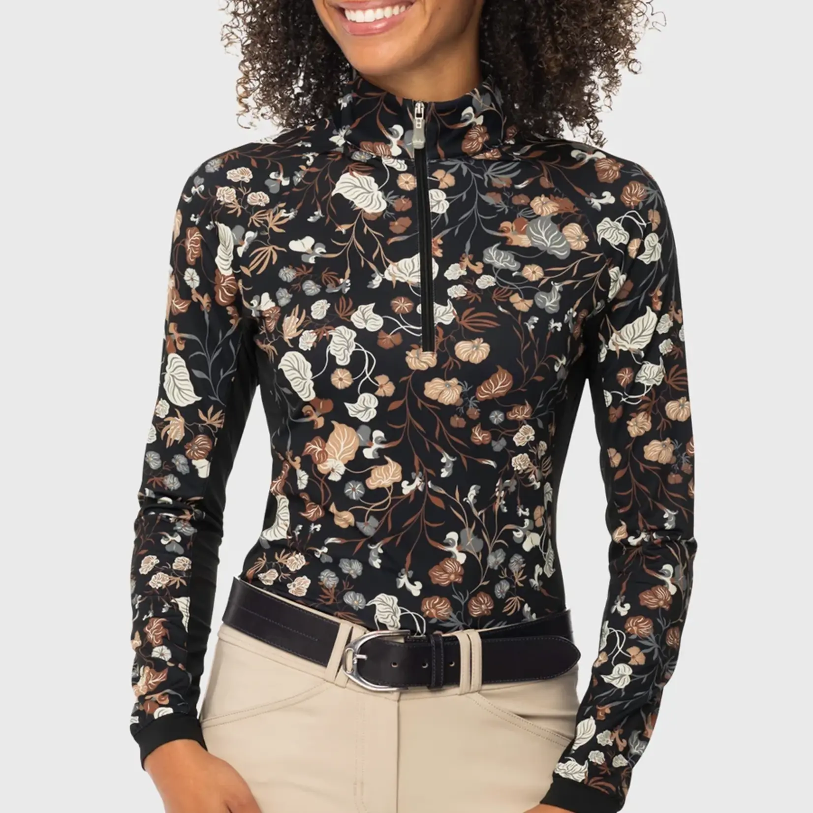 Kastel Ladies' Modern Begonia 1/4 Zip Long Sleeve Shirt