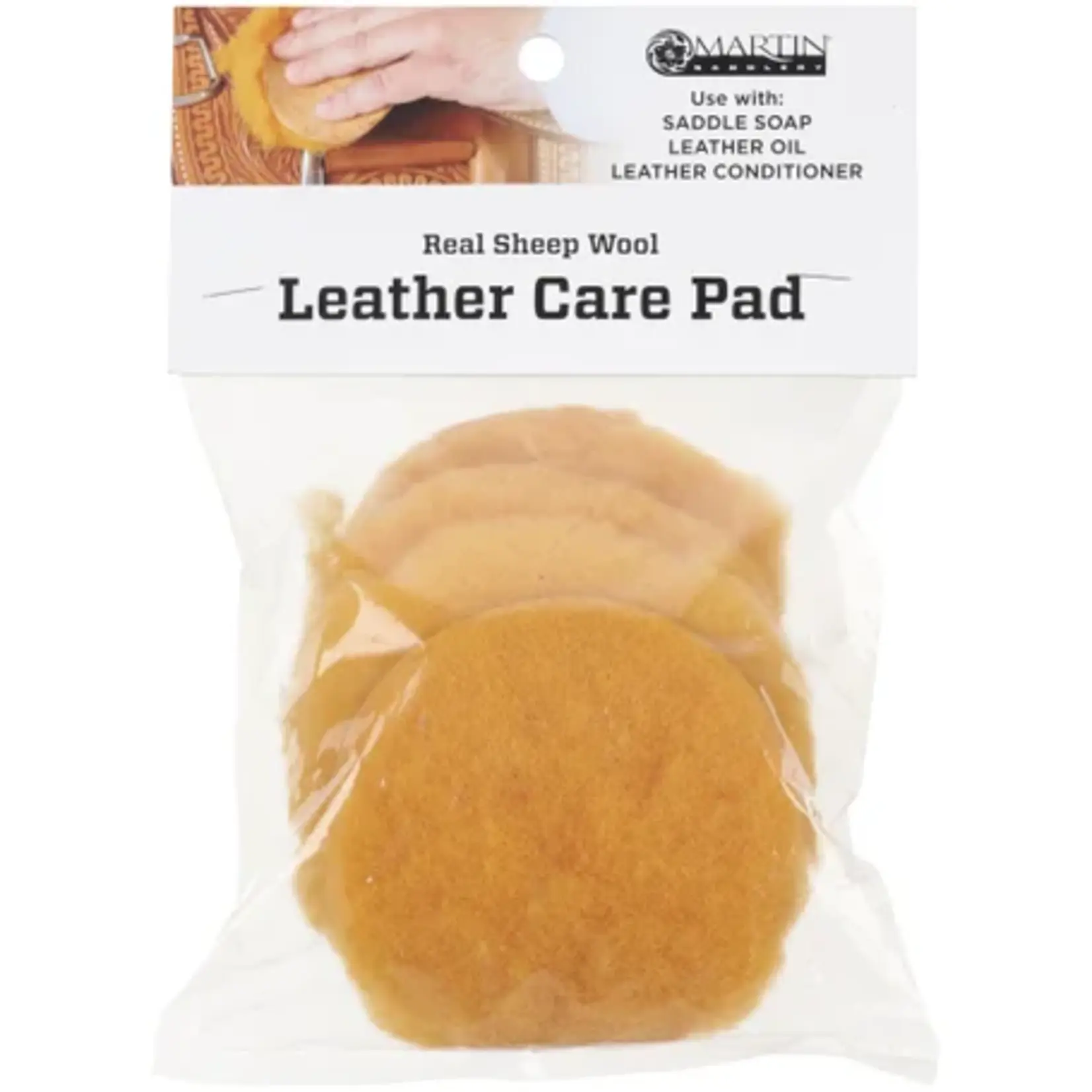Cashel LEATHER CARE PAD 4PK SHEEPSWOOL