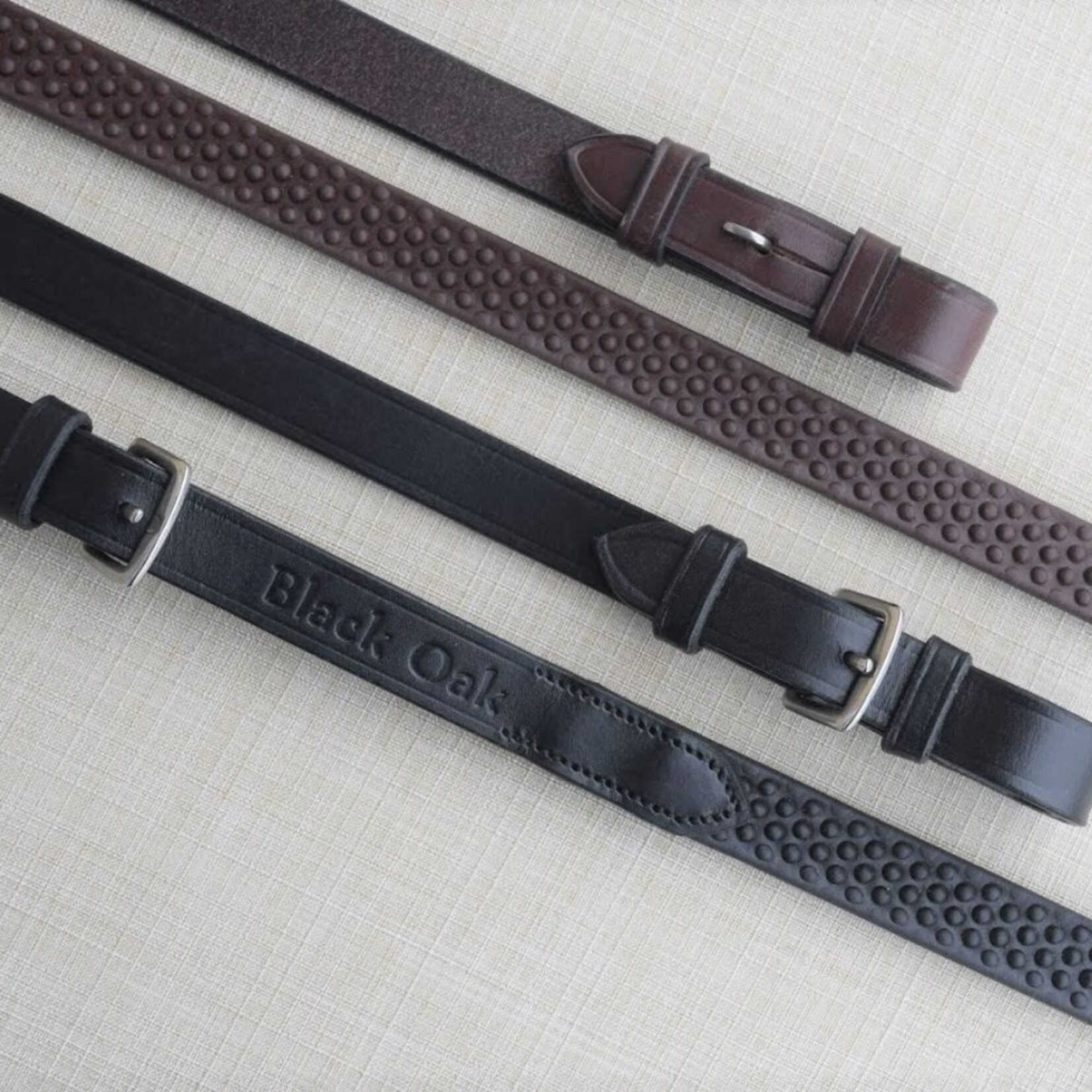 Black Oak Rubber Pebble Grip Rein