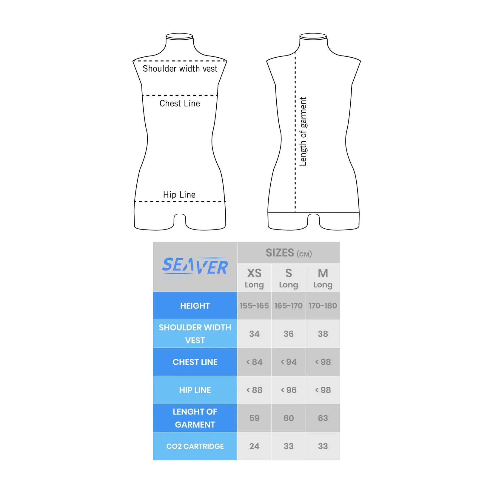 Seaver Seaver SafeFit Crystal Rain Air Vest
