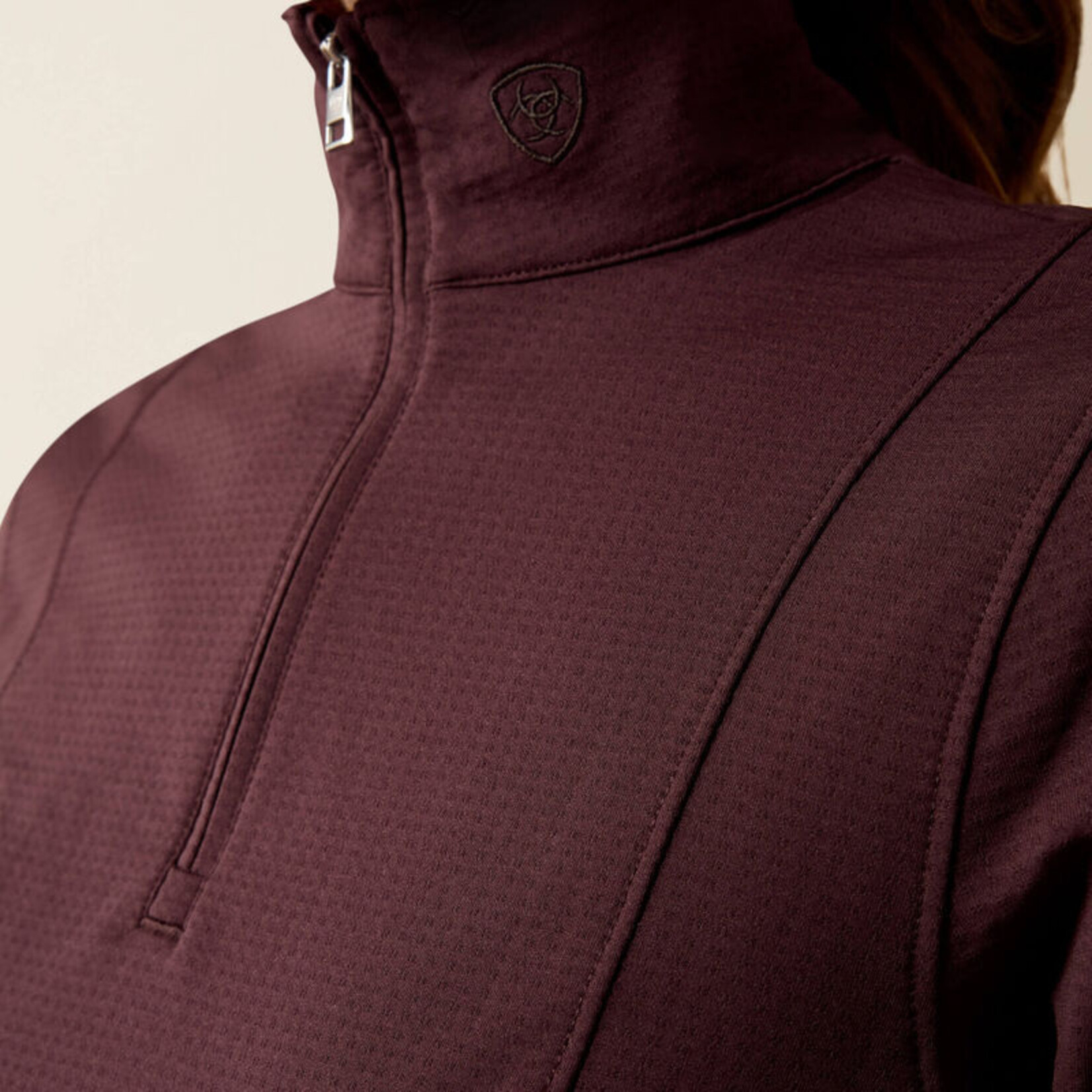 Ariat Ladies' Gridwork 2.0 1/4 Zip Baselayer Shirt
