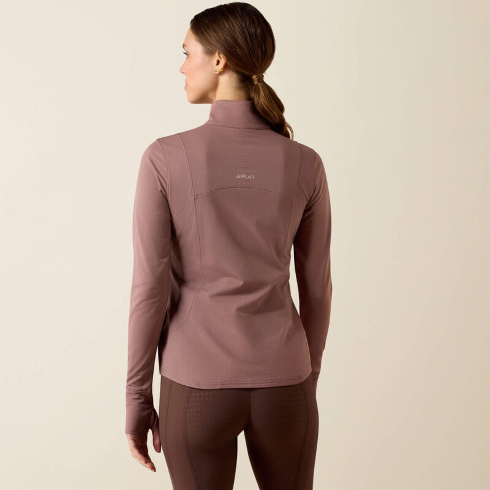 Ariat Ladies' Gridwork 2.0 1/4 Zip Baselayer Shirt