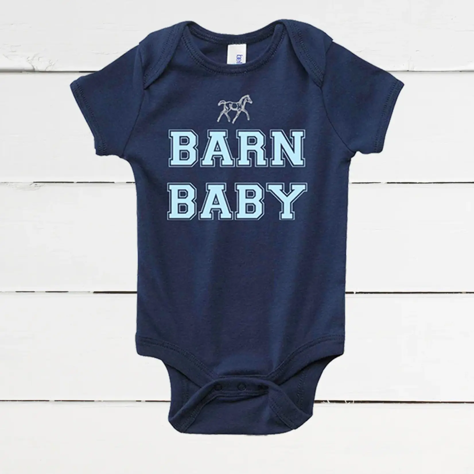 Equestrian Creations Kids' Barn Baby Bodysuit