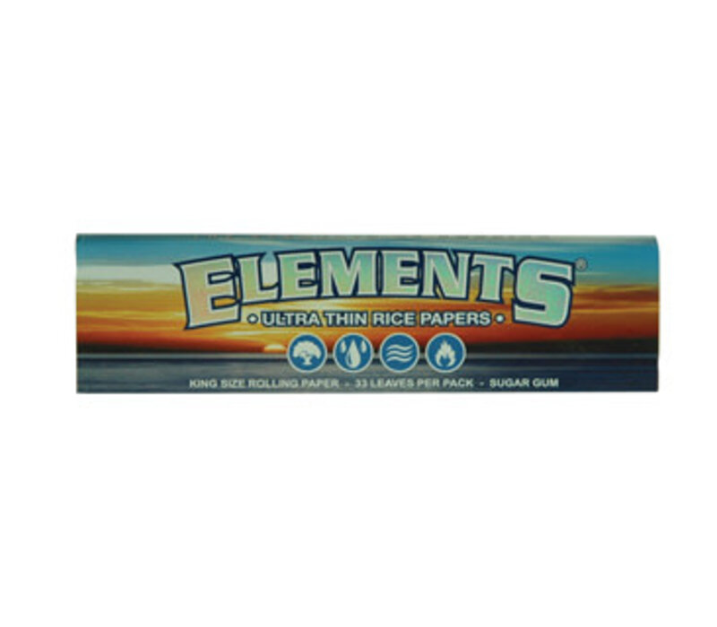 Elements Ultra Thin Rice Papers - King-Size  33 Sheets/Single Pack