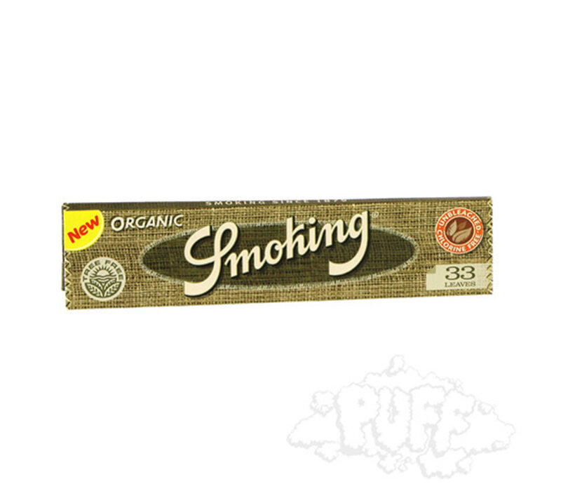 Smoking Organic King Size Slim 33 Sheets/Single Pack