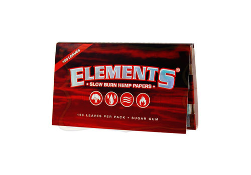 Elements Elements Red Hemp SW/DF Single 100/Pack