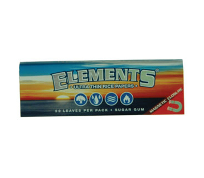 Elements Ultra Thin Rice Papers 1.25" Single 50/Pack
