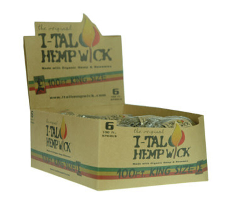 Hemp Wick 100' Spool 6 Spools/Box