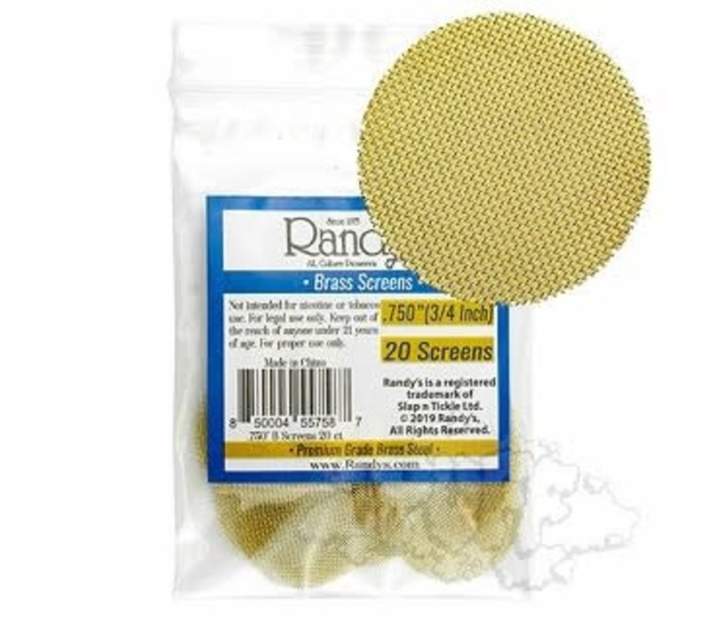 Randy's 0.750" Brass Screen pack of 20