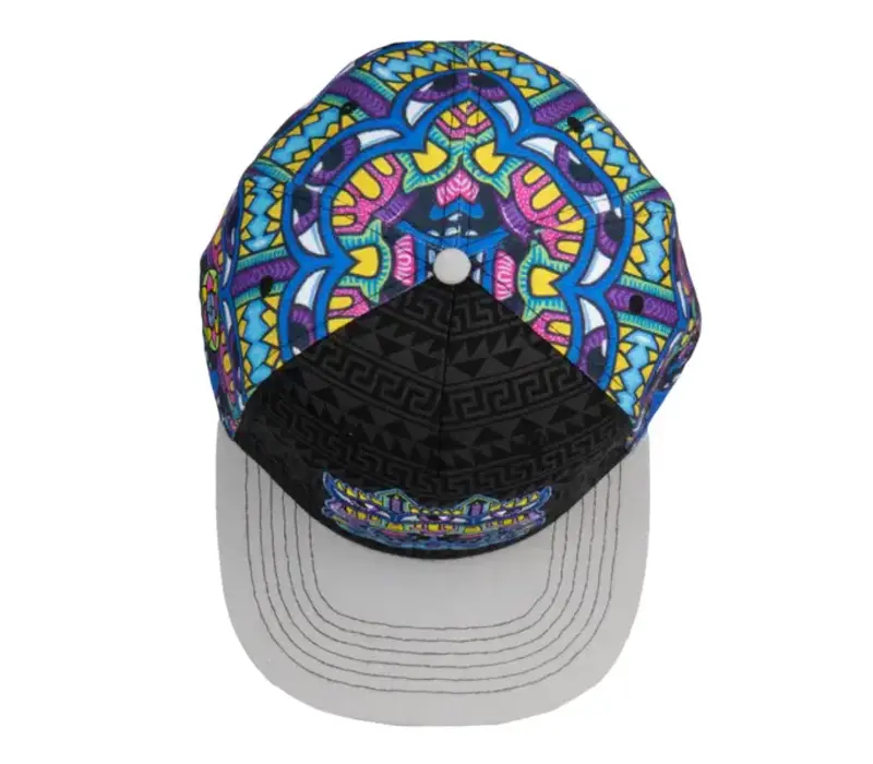 Grassroots Chris Dyer Harmoneyes Blue Pattern Snapback Hat (L/XL)
