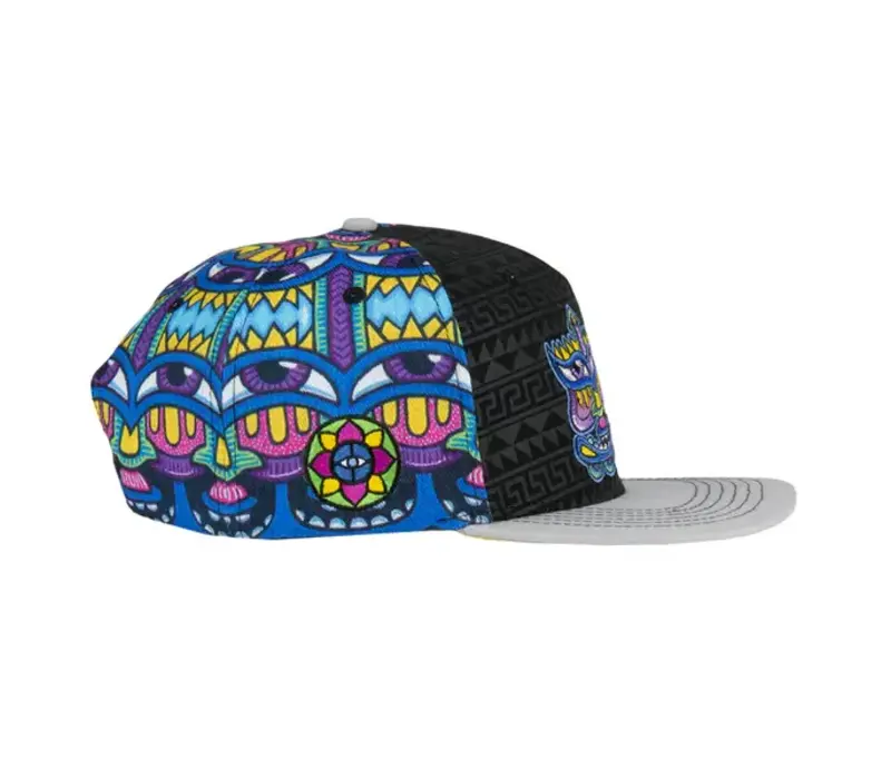 Grassroots Chris Dyer Harmoneyes Blue Pattern Snapback Hat (L/XL)