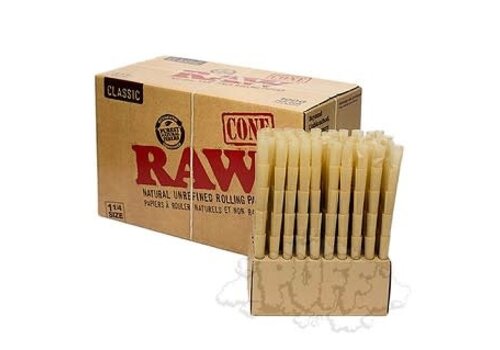 Raw Raw Classic Natural Pre-rolled 1.25" Cones - 1000 Pack