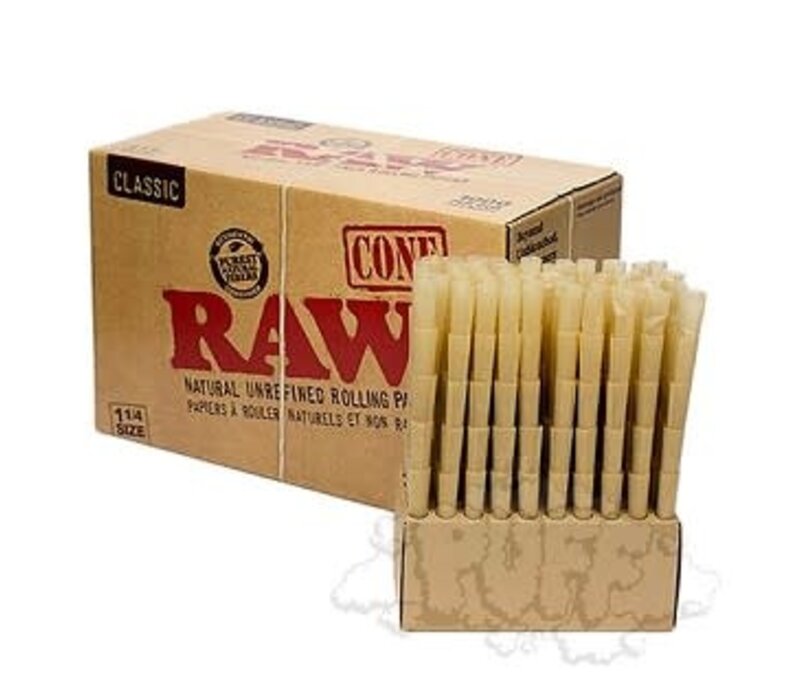 Raw Classic Natural Pre-rolled 1.25" Cones - 1000 Pack