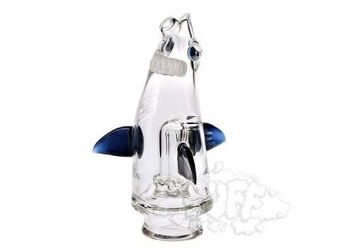 Kahuna Glass Shark Puffco Peak Top - Heavy Blue Stardust
