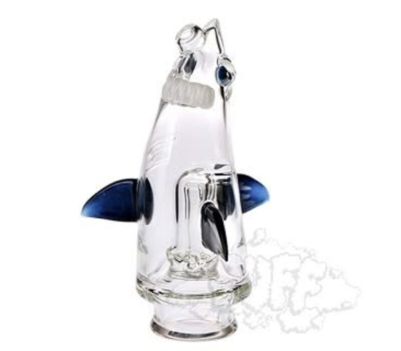 Kahuna Glass Shark Puffco Peak Top - Heavy Blue Stardust