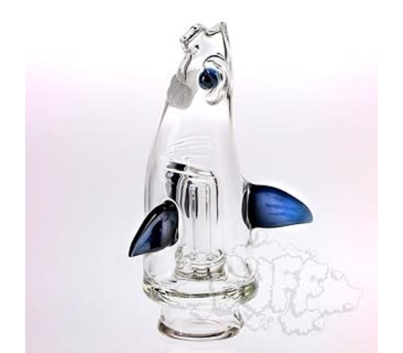 Kahuna Glass Shark Puffco Peak Top - Heavy Blue Stardust