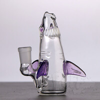 Kahuna Glass Shark Bong - Purple Lollipop