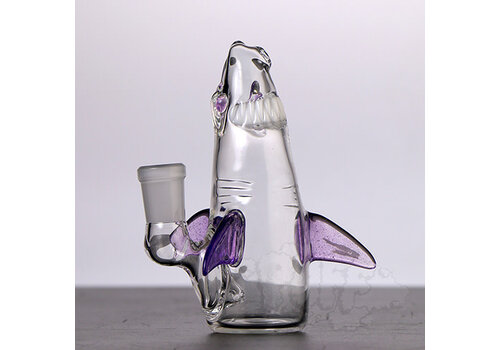 Kahuna Glass Shark Bong - Purple Lollipop