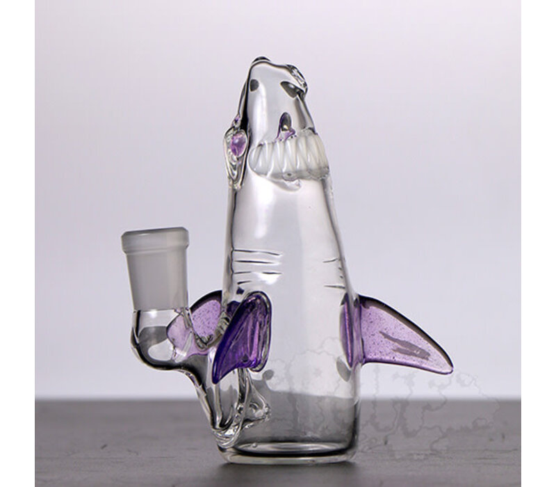Kahuna Glass Shark Bong - Purple Lollipop
