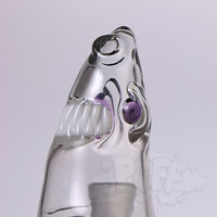 Kahuna Glass Shark Bong - Purple Lollipop