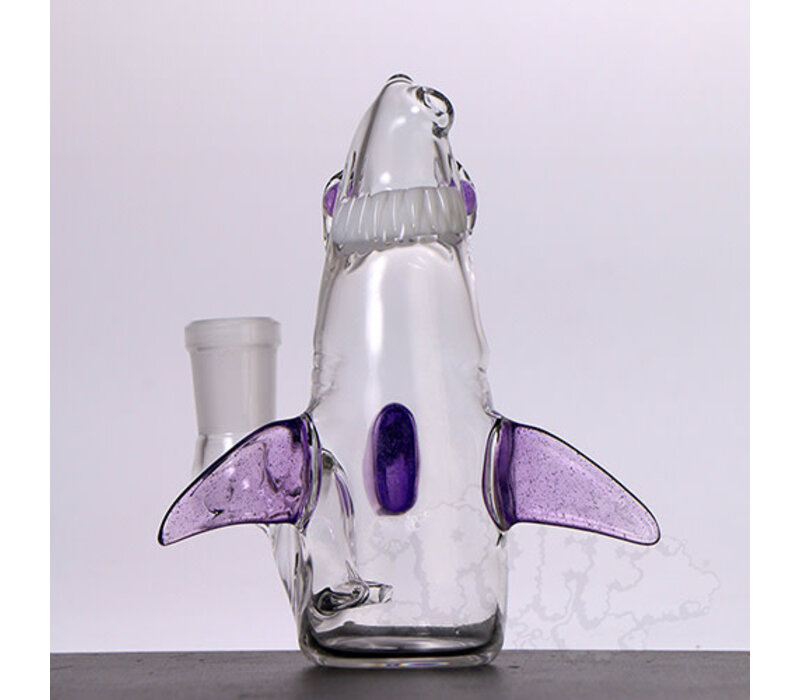 Kahuna Glass Shark Bong - Purple Lollipop