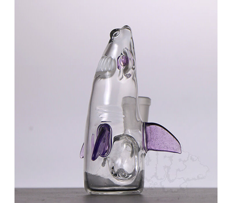 Kahuna Glass Shark Bong - Purple Lollipop